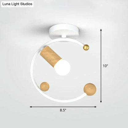 DecorBites™ Lámpara de techo semiempotrada de hierro con marco antiguo - 1 luz para pasillo