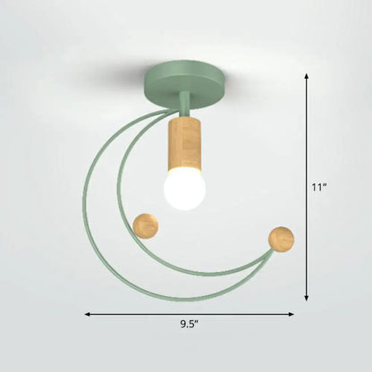 DecorBites™ Lámpara de techo semiempotrada de hierro con marco antiguo - 1 luz para pasillo