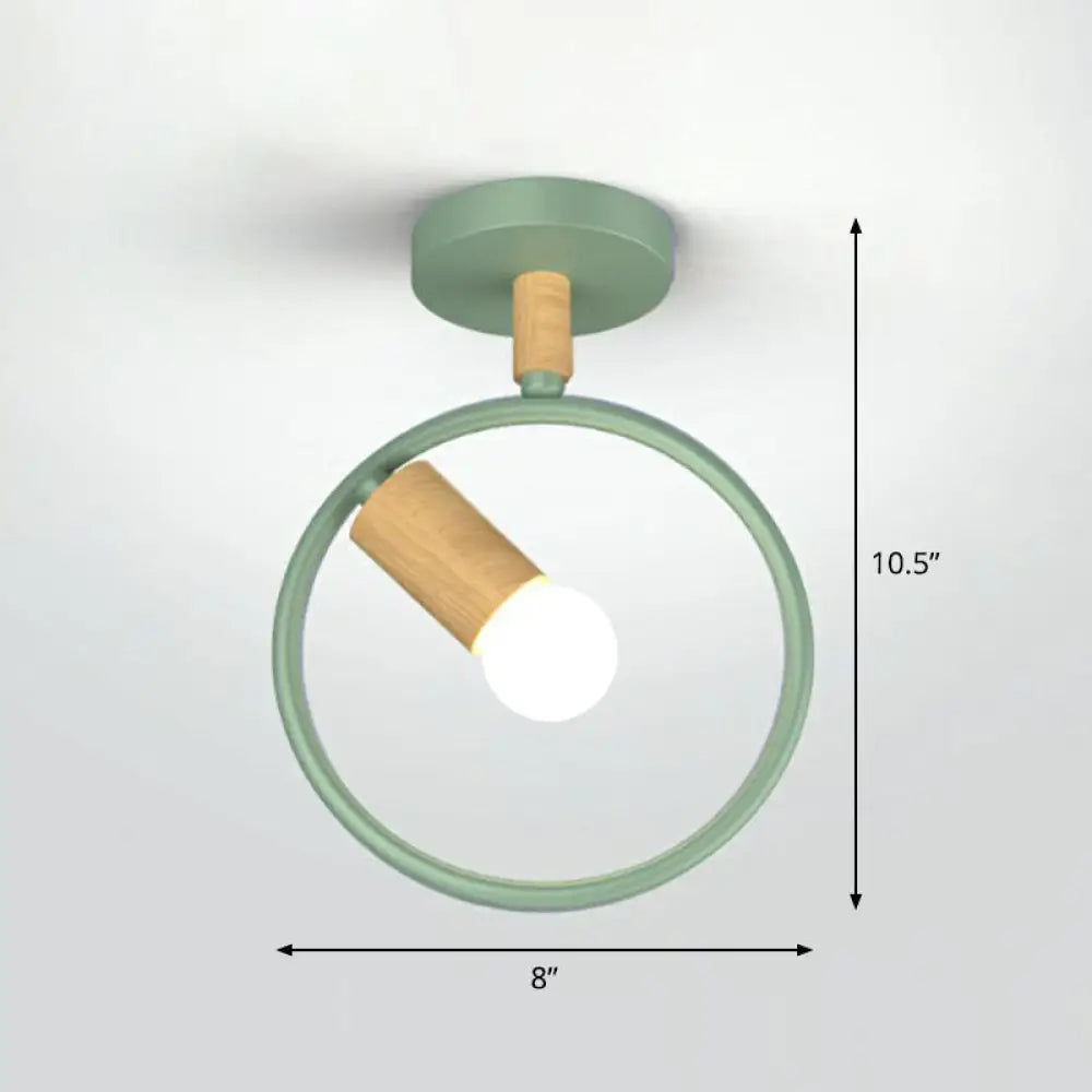 DecorBites™ Lámpara de techo semiempotrada de hierro con marco antiguo - 1 luz para pasillo