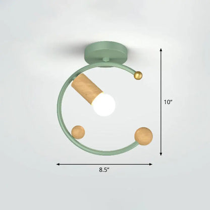 DecorBites™ Lámpara de techo semiempotrada de hierro con marco antiguo - 1 luz para pasillo