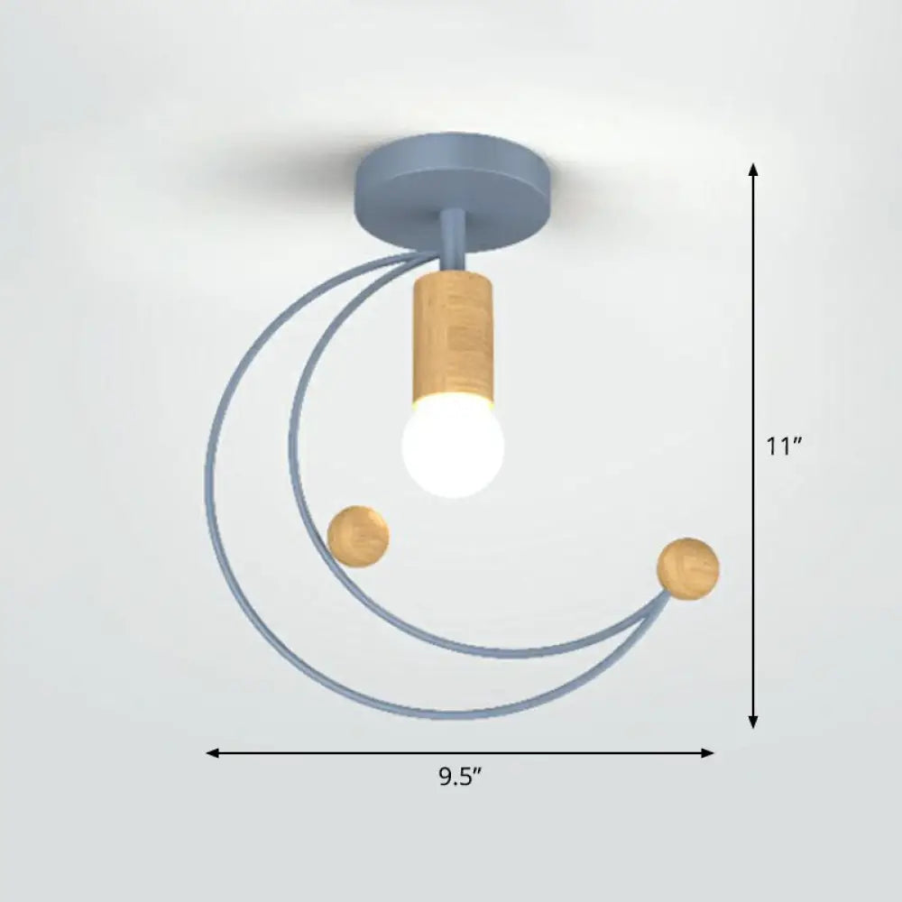 DecorBites™ Lámpara de techo semiempotrada de hierro con marco antiguo - 1 luz para pasillo
