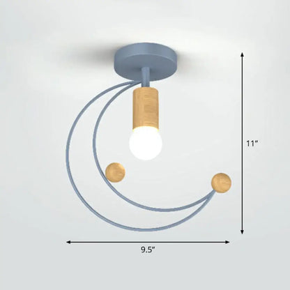 DecorBites™ Lámpara de techo semiempotrada de hierro con marco antiguo - 1 luz para pasillo