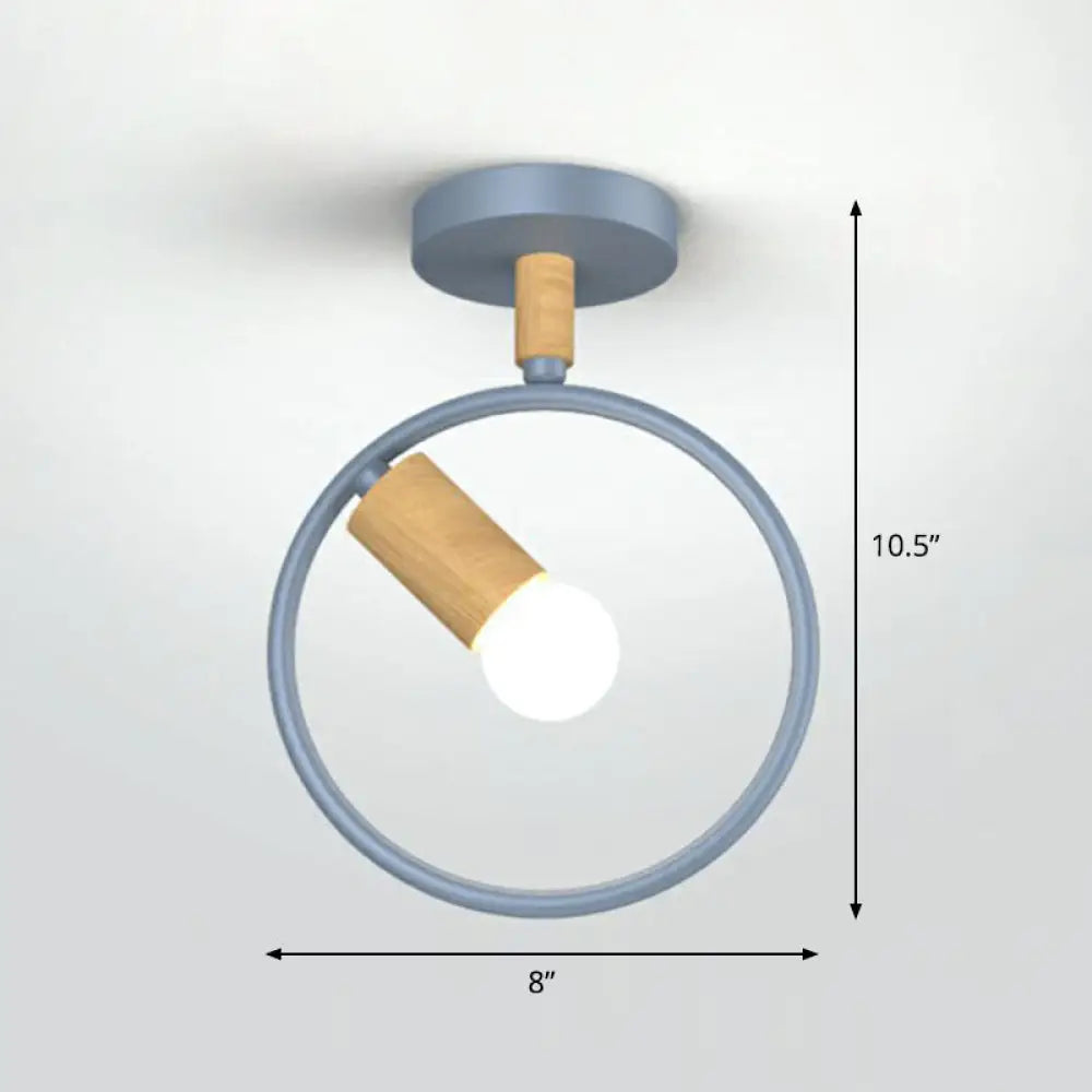 DecorBites™ Lámpara de techo semiempotrada de hierro con marco antiguo - 1 luz para pasillo