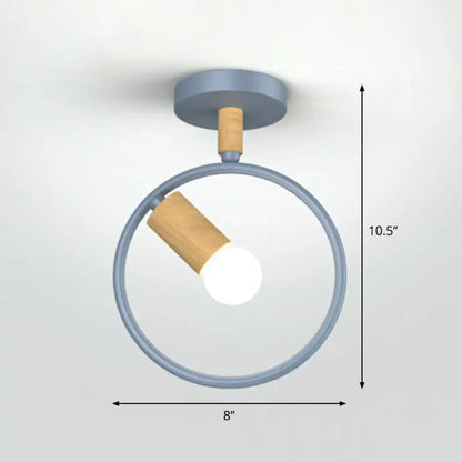 DecorBites™ Lámpara de techo semiempotrada de hierro con marco antiguo - 1 luz para pasillo