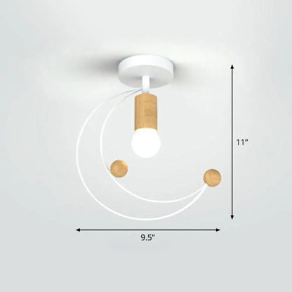 DecorBites™ Lámpara de techo semiempotrada de hierro con marco antiguo - 1 luz para pasillo