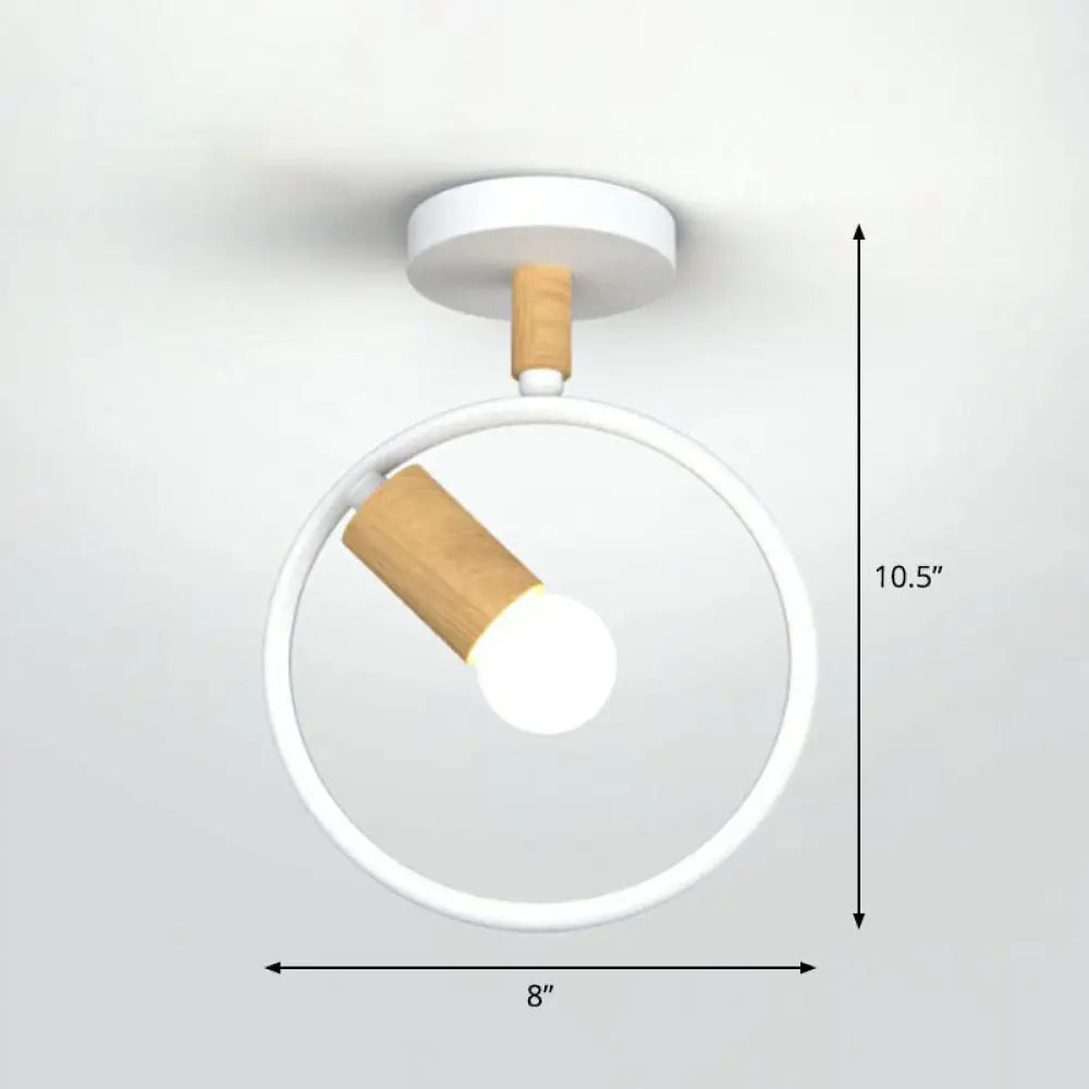 DecorBites™ Lámpara de techo semiempotrada de hierro con marco antiguo - 1 luz para pasillo