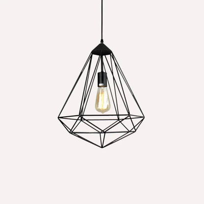 مصباح معلق من الحديد من الأحجار الكريمة العتيقة – تركيب معلق لغرفة الطعام مزود بمصباح واحد