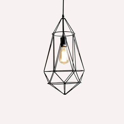 Antique Gemstone Iron Pendant Light – 1-Light Dining Room Hanging Fixture