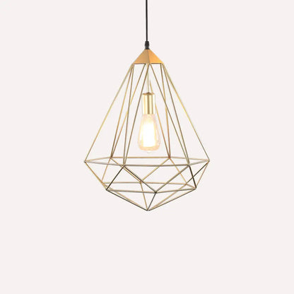 مصباح معلق من الحديد من الأحجار الكريمة العتيقة – تركيب معلق لغرفة الطعام مزود بمصباح واحد