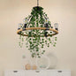 Antique Green Rope Chandelier with Vine Deco - 6/8/14 Heads