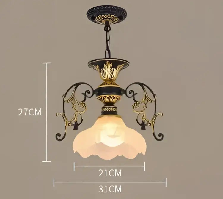 Antique industrial black and gold loft chandelier with brass and wrought iron featuring frosted glass shade decorbites industrial loft