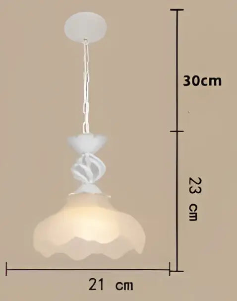 White ceramic pendant light with frosted glass shade and twisted metal fixture in decorbites industrial loft chandelier design