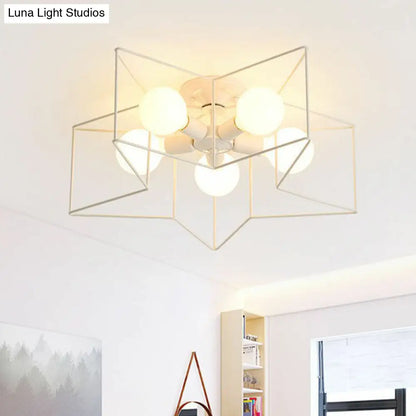 Lámpara de techo empotrada DecorBites™ de hierro antiguo con 5 luces, semiempotrada – Perfecta para el dormitorio