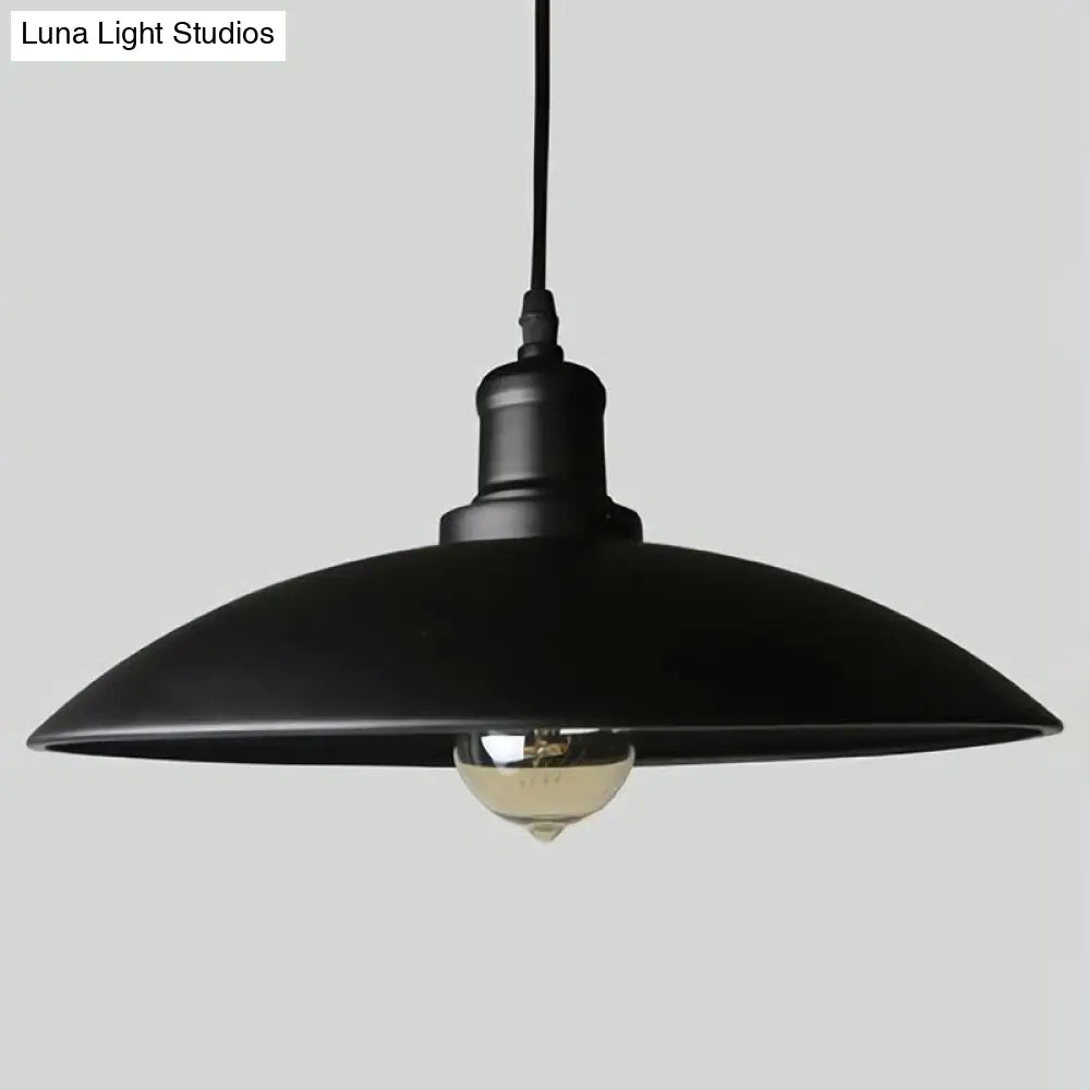 مصباح معلق على شكل غطاء وعاء معدني عتيق - مثالي للمطاعم - تركيب معلق بضوء واحد