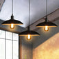 Antique Metal Pot Lid Pendant Light - Ideal for Restaurants - 1-Light Hanging Fixture