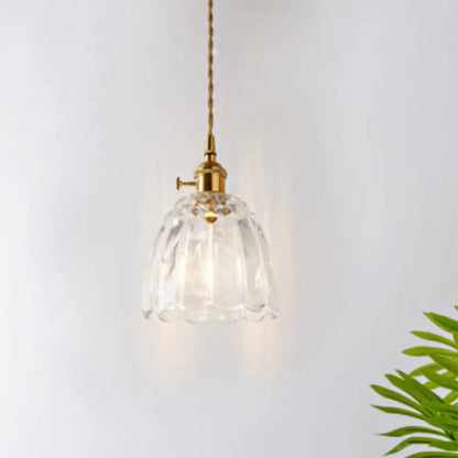 DecorBites™ Antique Shaded Pendant Light 1-Light Clear Glass Hanging Light Fixture for Restaurant