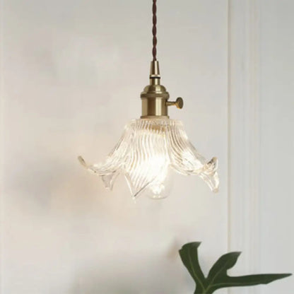 DecorBites™ Antique Shaded Pendant Light 1-Light Clear Glass Hanging Light Fixture for Restaurant