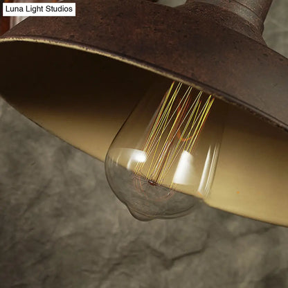 Aplique de pared estilo granero antiguo con brazo flexible en bronce/óxido - Ideal para iluminación de dormitorio