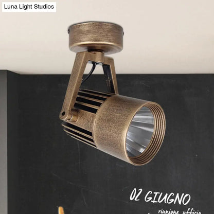 Lámpara de techo DecorBites™ de latón estilo antiguo - LED, semiempotrada, ajustable, 3"/5" de ancho.