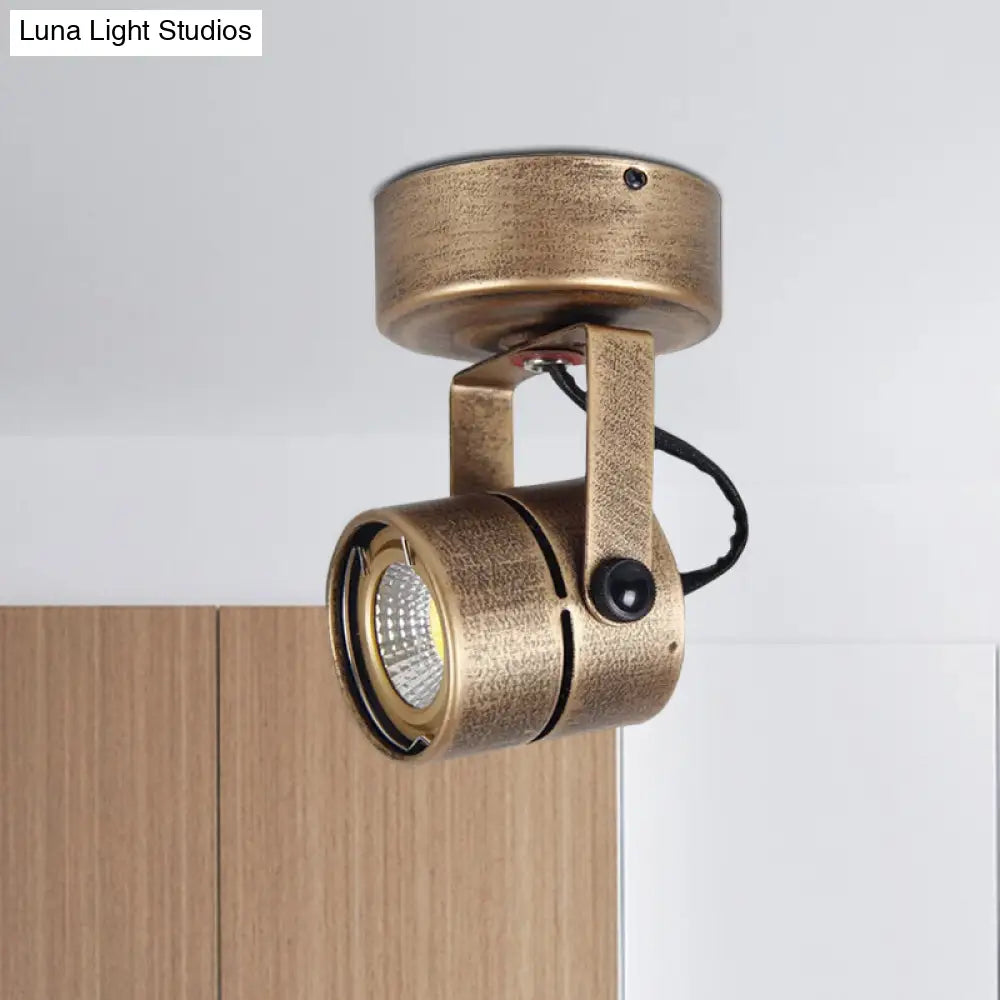 Lámpara de techo DecorBites™ de latón estilo antiguo - LED, semiempotrada, ajustable, 3"/5" de ancho.