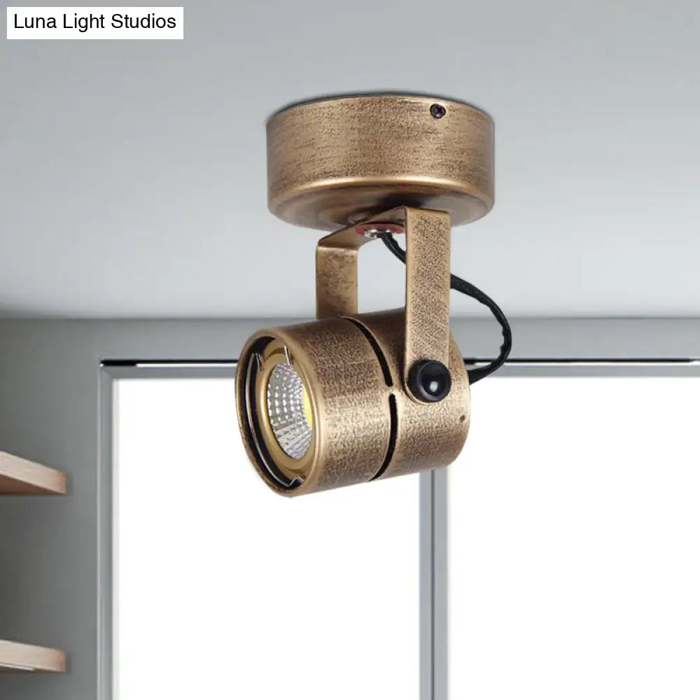 Lámpara de techo DecorBites™ de latón estilo antiguo - LED, semiempotrada, ajustable, 3"/5" de ancho.