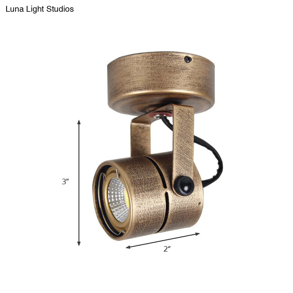 Lámpara de techo DecorBites™ de latón estilo antiguo - LED, semiempotrada, ajustable, 3"/5" de ancho.