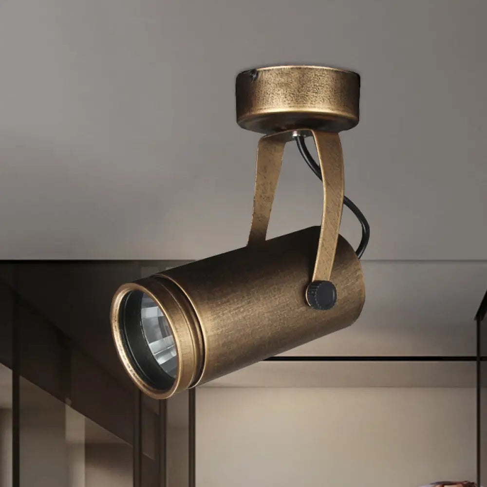 Lámpara de techo DecorBites™ de latón estilo antiguo - LED, semiempotrada, ajustable, 3"/5" de ancho.