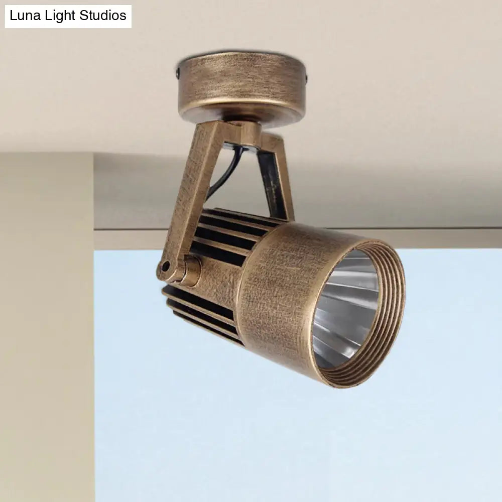 Lámpara de techo DecorBites™ de latón estilo antiguo - LED, semiempotrada, ajustable, 3"/5" de ancho.