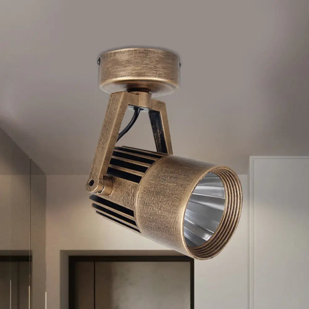 Lámpara de techo DecorBites™ de latón estilo antiguo - LED, semiempotrada, ajustable, 3"/5" de ancho.