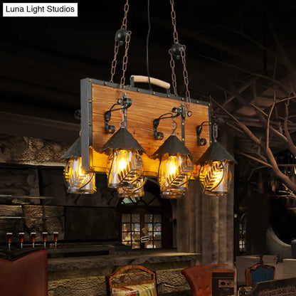 DecorBites™ Antique White Dining Room Chandelier with 6 Lights and Metal Arm