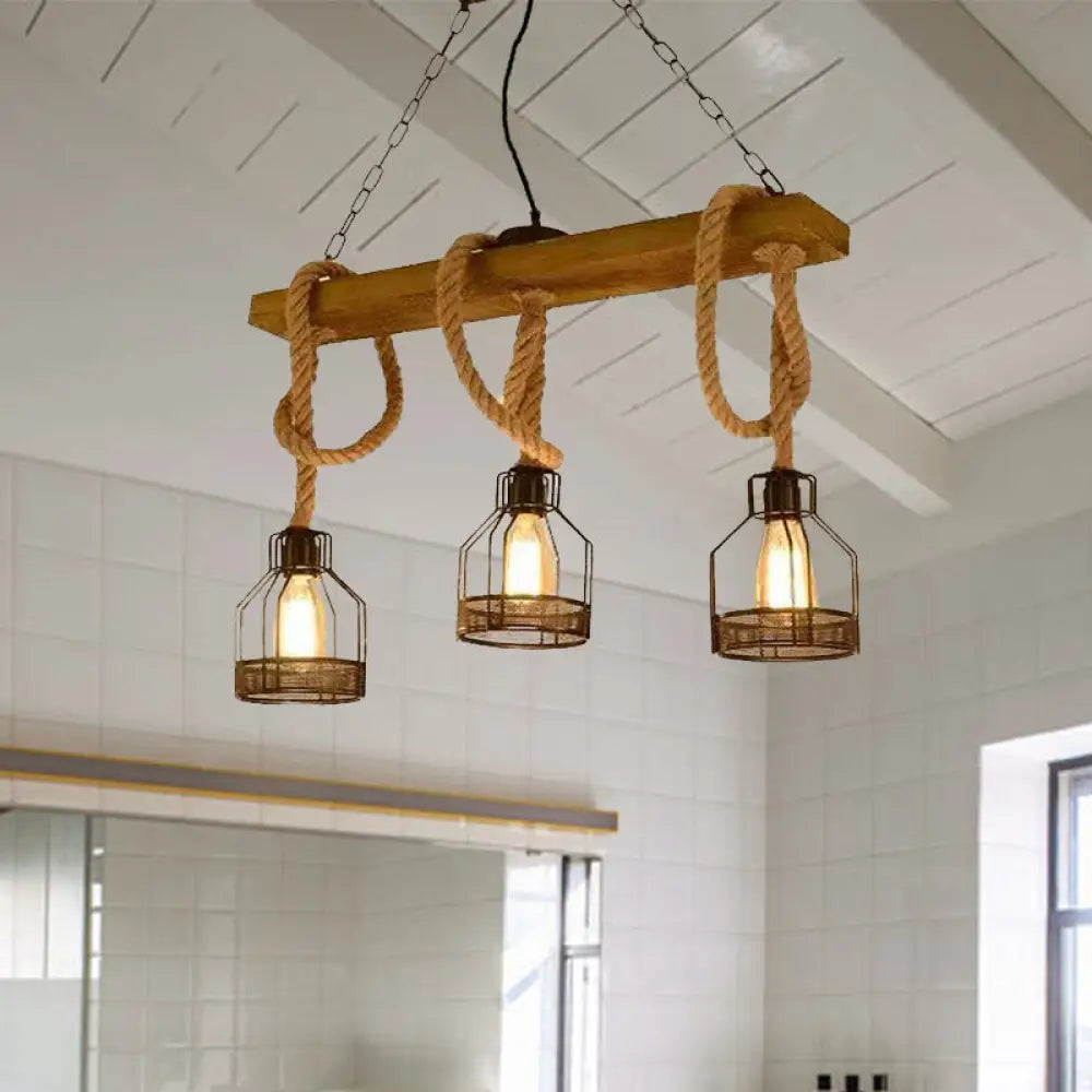 ثريا ديكوربايتس™ سوداء عتيقة معلقة - إضاءة جزيرة المطعم (3 مصابيح)