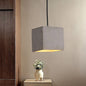 Antiqued Grey Cement Cube Pendant Light - 1-Head Hanging Ceiling Lamp for Corridor