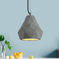 Antiqued Mini Pendant Light with Cement Shade - Grey, 7"/10" W, Perfect for Restaurants