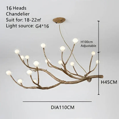 Bronze antler style pendant light with 16 white glass bubble led bulbs for dining room decorbites glass bubble design