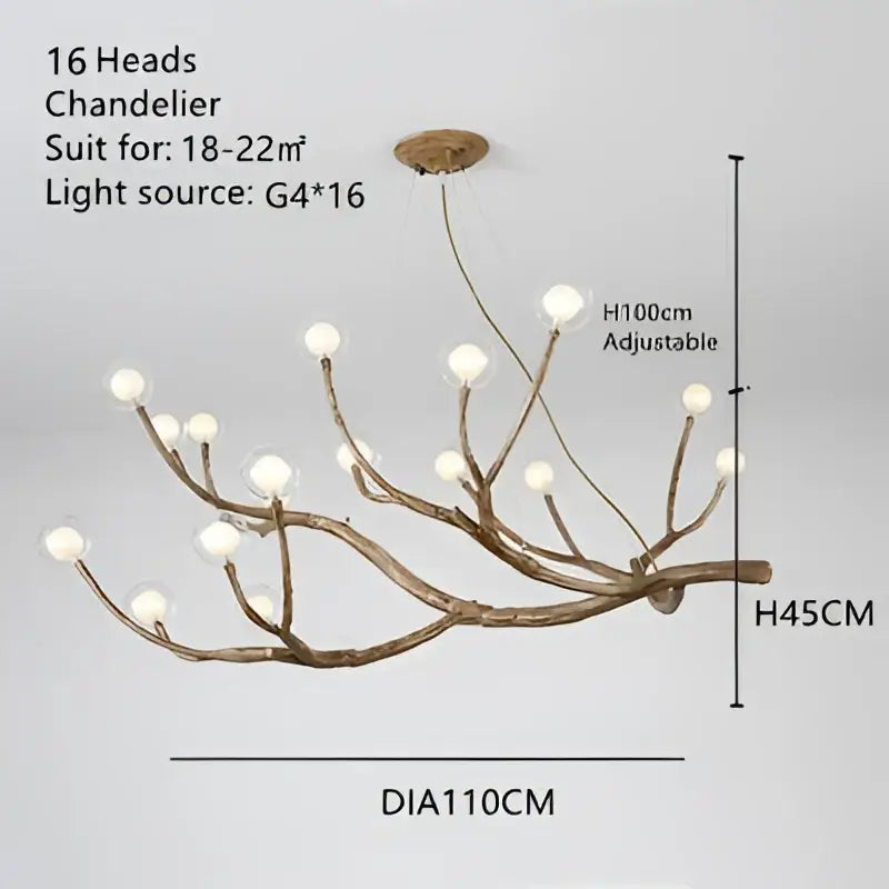 Bronze antler style pendant light with 16 white glass bubble led bulbs for dining room decorbites glass bubble design