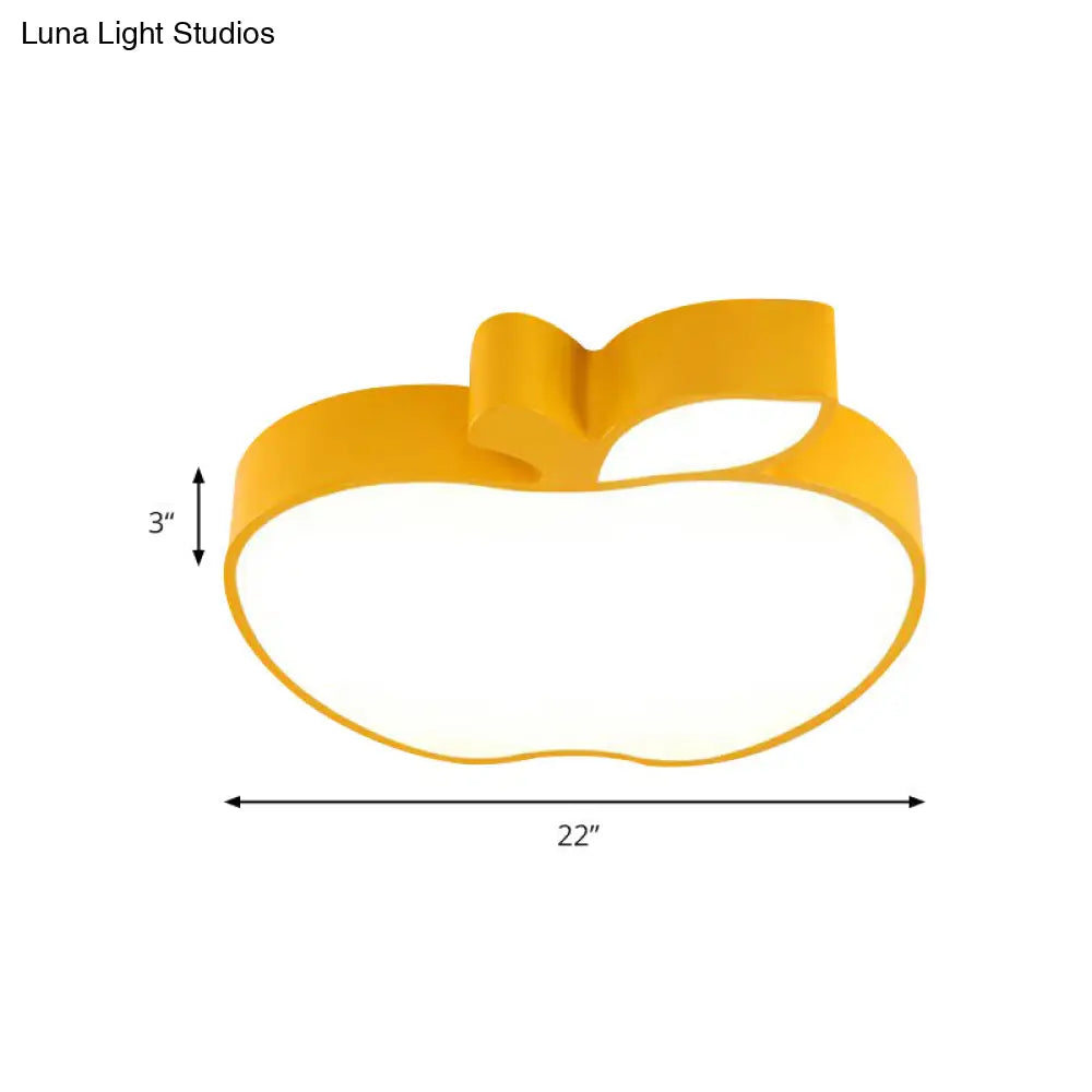DecorBites™ DecorBites™ Apple Shape LED Flush Mount Ceiling Light for Children's Bedroom - Modern Style
