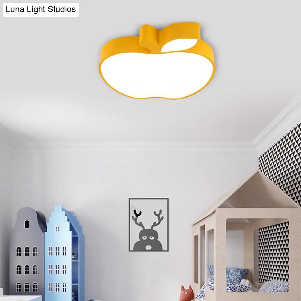 DecorBites™ DecorBites™ Apple Shape LED Flush Mount Ceiling Light for Children's Bedroom - Modern Style