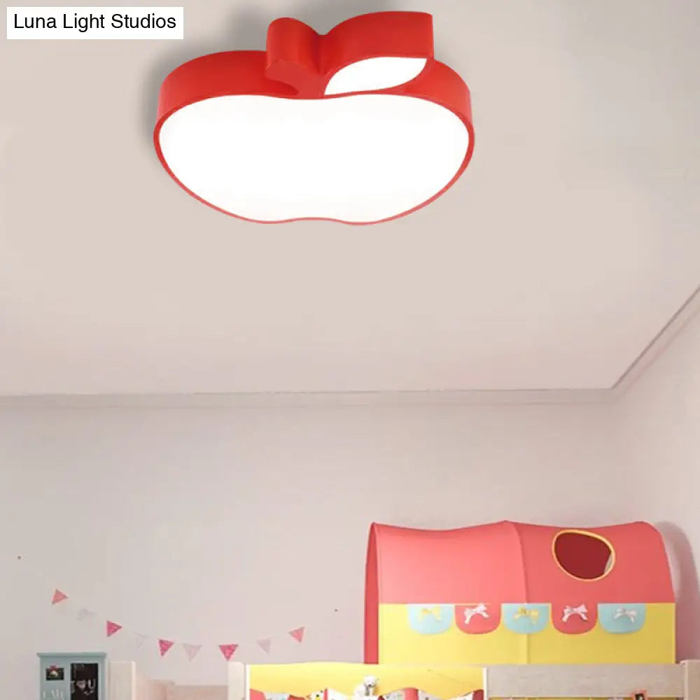 DecorBites™ DecorBites™ Apple Shape LED Flush Mount Ceiling Light for Children's Bedroom - Modern Style