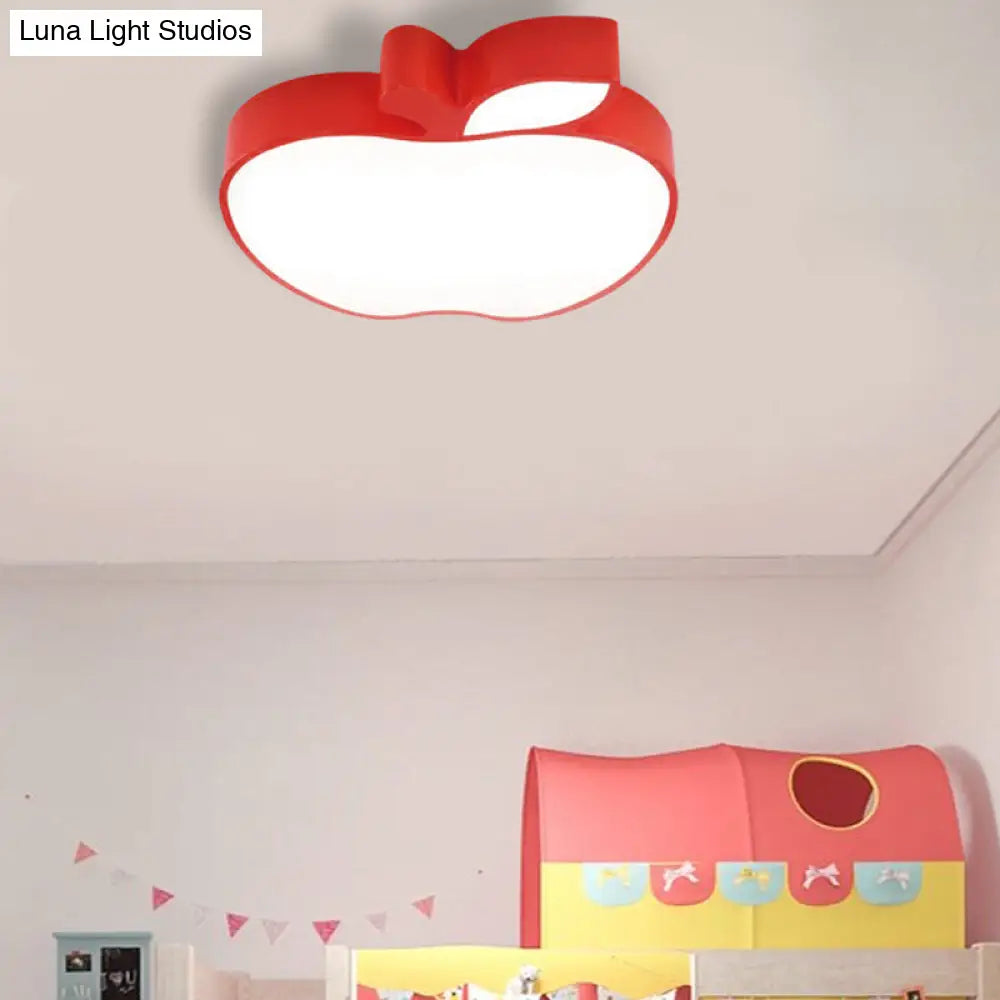 DecorBites™ DecorBites™ Apple Shape LED Flush Mount Ceiling Light for Children's Bedroom - Modern Style