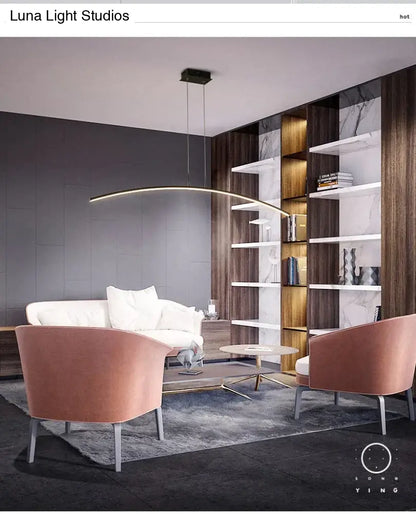 ديكوربايتس™ مصابيح LED معلقة على شكل قوس، مصابيح حديثة لغرفة الطعام