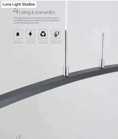 ديكوربايتس™ مصابيح LED معلقة على شكل قوس، مصابيح حديثة لغرفة الطعام