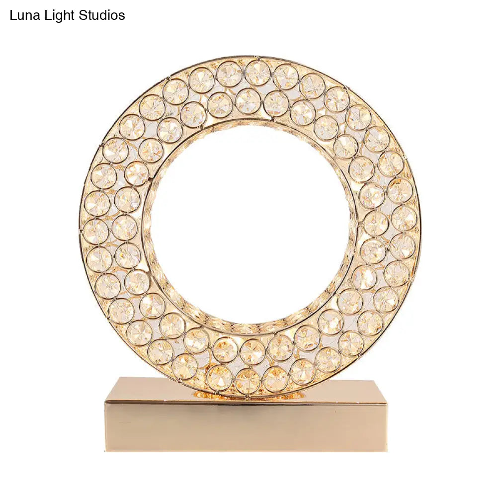 أريا - مصباح طاولة ليلي LED باللون الذهبي الوردي