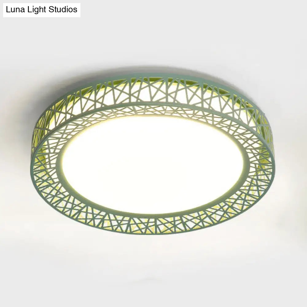 ديكوربايتس™ مصباح سقف أكريليك آرت ديكو مثبت بشكل مسطح - مثالي للفصول الدراسية