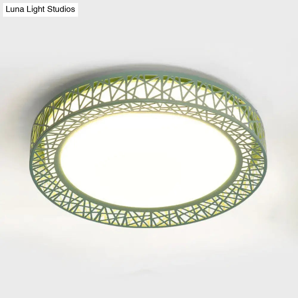 ديكوربايتس™ مصباح سقف أكريليك آرت ديكو مثبت بشكل مسطح - مثالي للفصول الدراسية