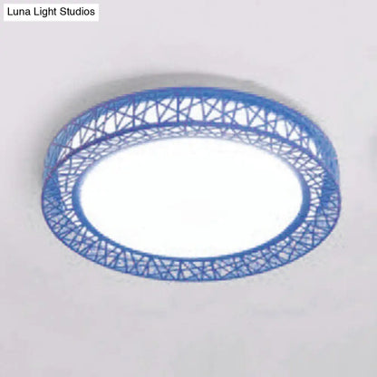 ديكوربايتس™ مصباح سقف أكريليك آرت ديكو مثبت بشكل مسطح - مثالي للفصول الدراسية