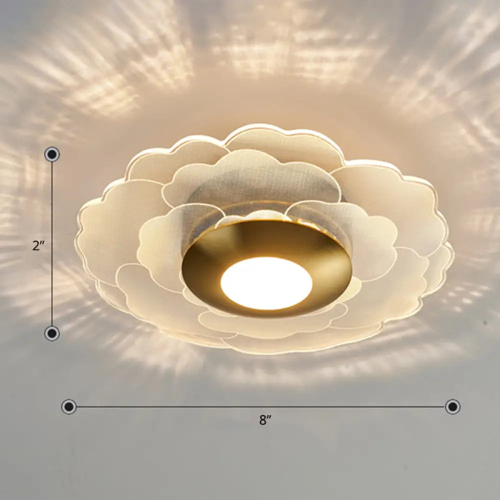 ديكوربايتس™ مصباح حائط LED من الأكريليك بتصميم آرت ديكو مع تصميم زهرة شفافة لغرفة المعيشة