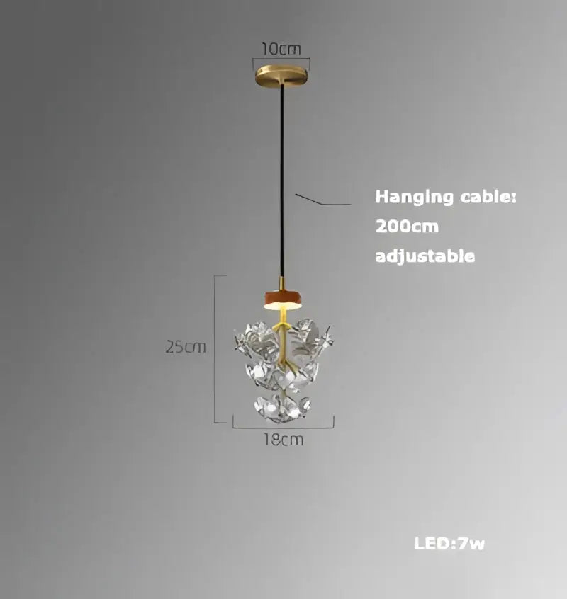 Art deco brass crystal led ceiling chandelier with a gold-toned frame and adjustable black cable for dining room decorbites crystal led