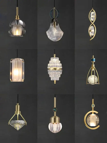 Art deco brass crystal led ceiling chandelier with unique geometric glass shades for dining room decorbites crystal led lighting