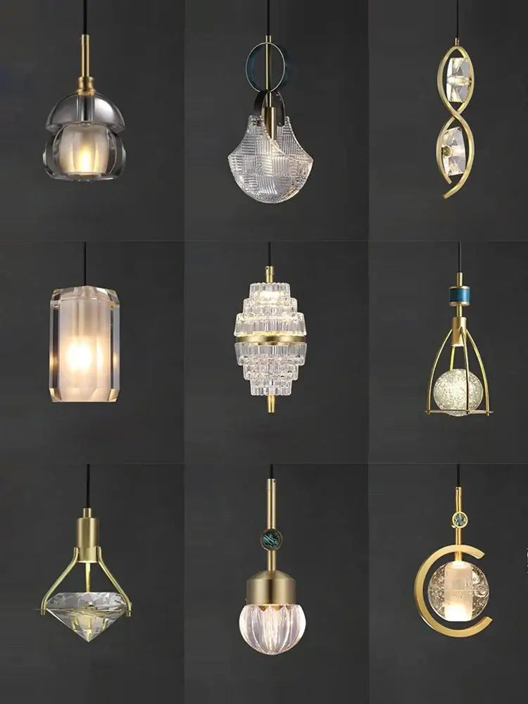 Art deco brass crystal led ceiling chandelier with unique geometric glass shades for dining room decorbites crystal led lighting