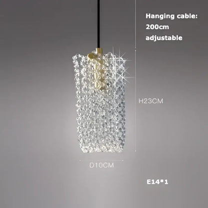 Art deco brass crystal led ceiling chandelier with a sparkling crystal pendant light and adjustable 200cm cable by decorbites crystal led